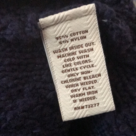 BLUE LOOSE KNIT PULLOVER SWEATER SZ SMALL OVERSIZE - Picture 5 of 5